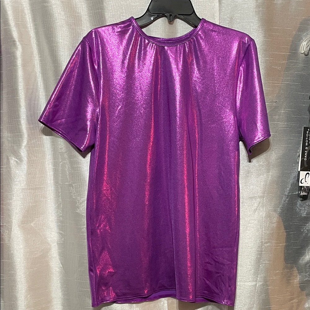 Shiny Purple Dance Top- unisex